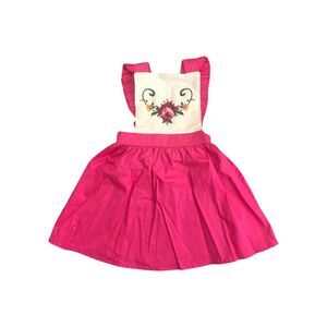 Girl's Dress Floral Ruffle Sleeves 12-18 Months